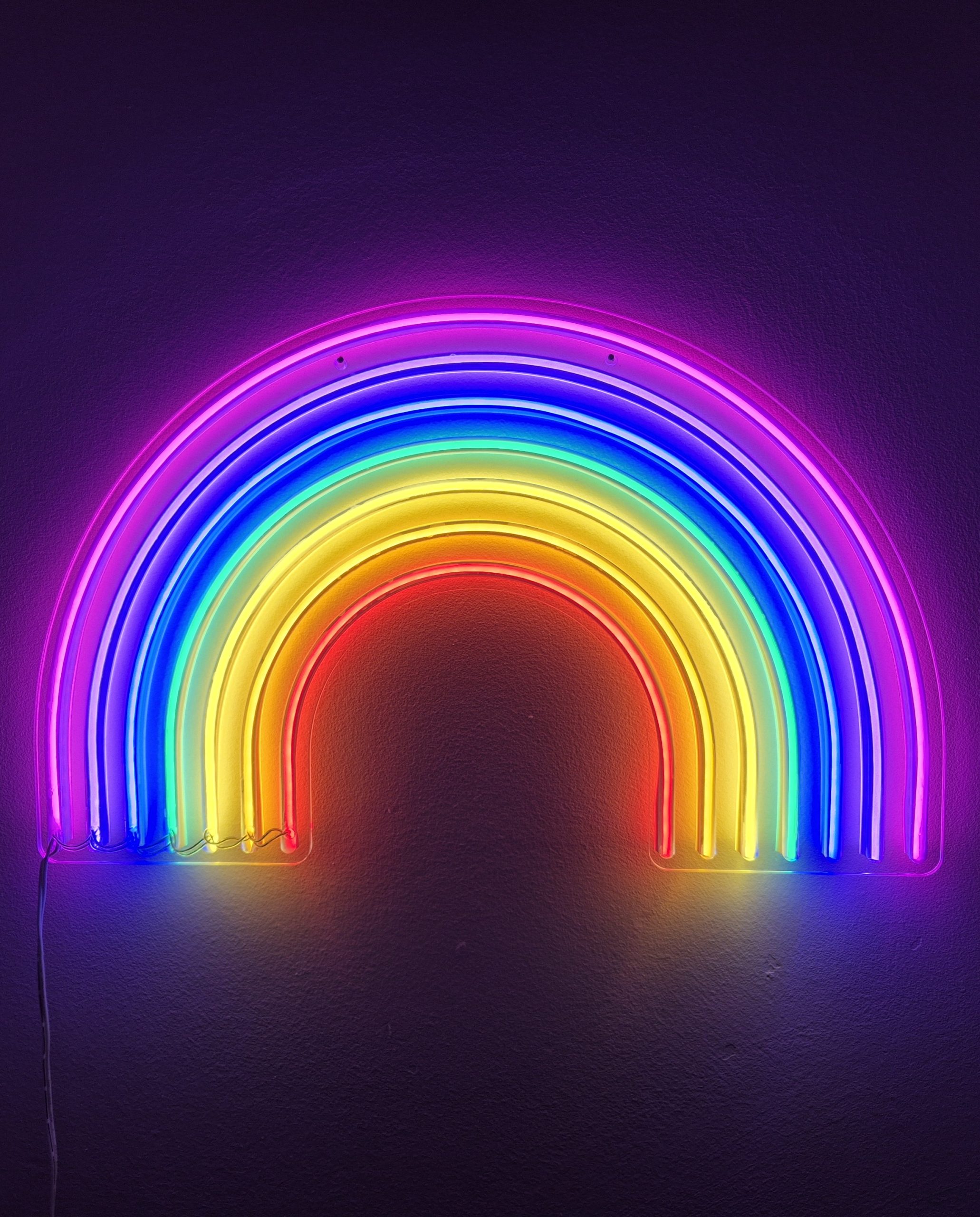 lgbtq neon rainbow
